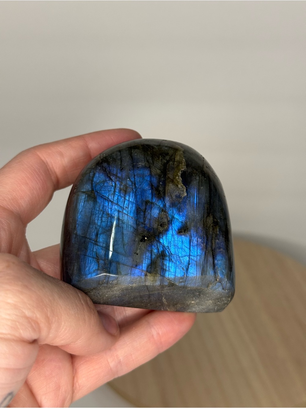 Labradorite High Royal Blue Flash Freeform- Iridescent Blue Flash Crystal